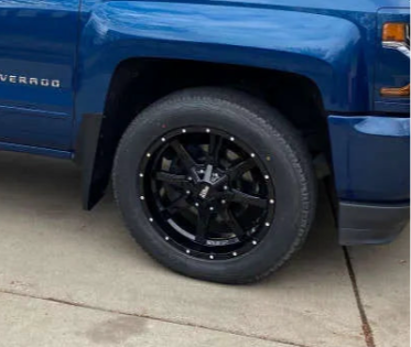 Mounted & Balanced Package - Moto Metal MO970 Wheel - 6x135/6x139.7 Bolt Pattern - (Gloss Black Milled Finish) - Atturo Trail Blade AT Tire  - 275/55R20