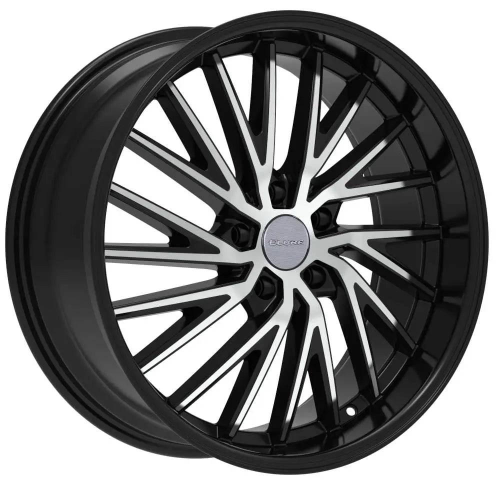 Elure 53 20x8.5 +35 5x120 Gloss Black with Machined Spoke Faces Wheel