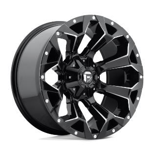 Fuel Assault D576 - 17x9 - 5 & 6 Lug Bolt Patterns - (Gloss Black Milled Finish)