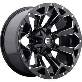 Fuel Assault D576 20x9 +19 6x135/6x139.7 Gloss Black with Milled Spoke Edges Wheel