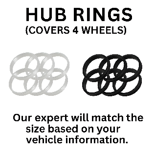 Hub Rings - Size Matched for Fitment (Covers Four Wheels)