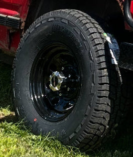 Mounted & Balanced Package - Vision Soft 8 Wheel - 6x139.7 Bolt Pattern - (Black Finish) - Westlake SL369 A/T Tire - 31x10.50R15